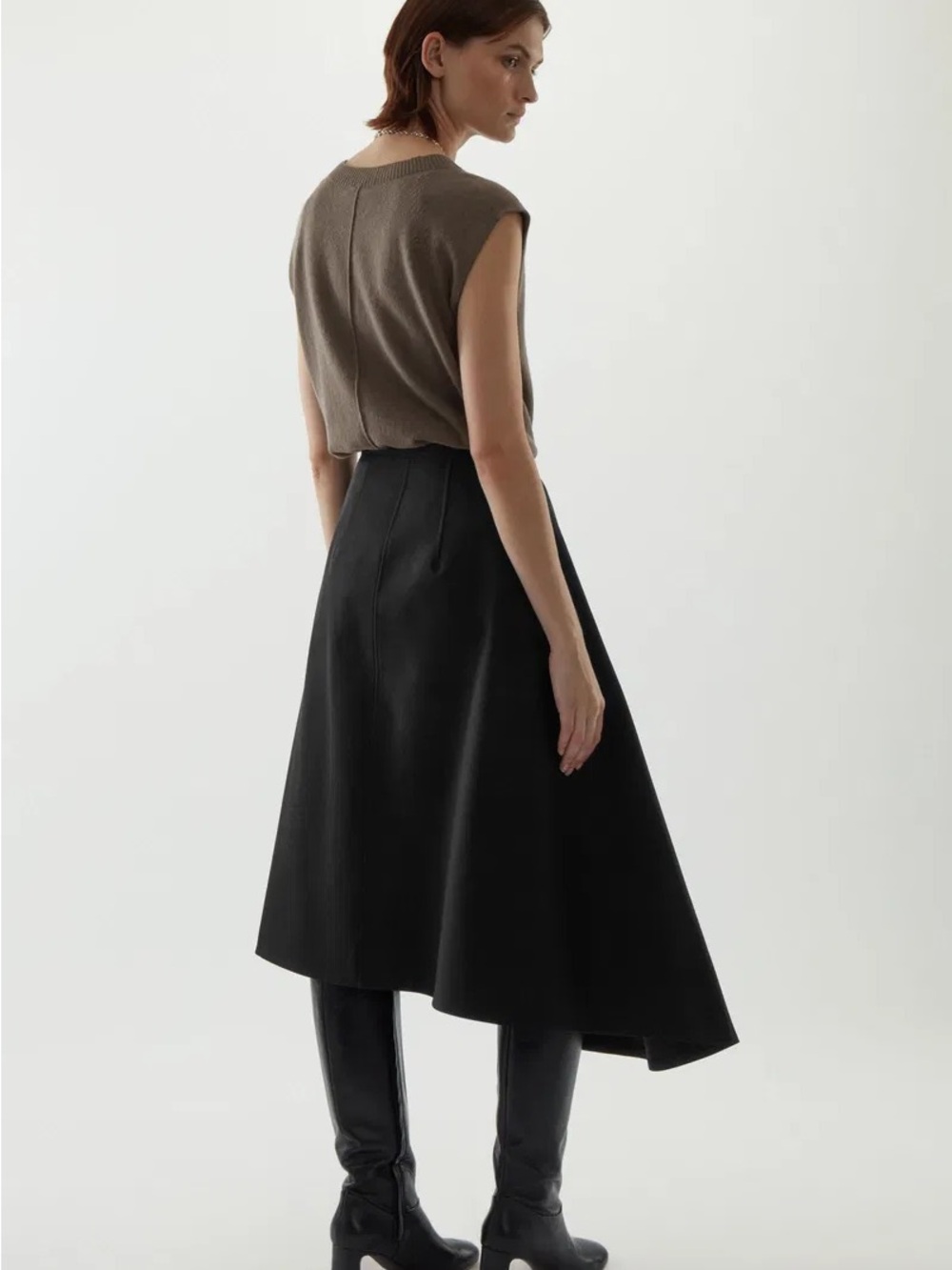 COS Asymmetric Organic Cotton A-line Skirt - Picture 10 of 12